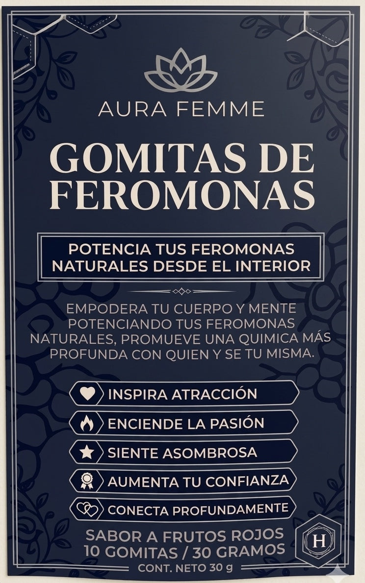 •Aura Femme• (GOMITAS DE FEROMONAS VIP)x20