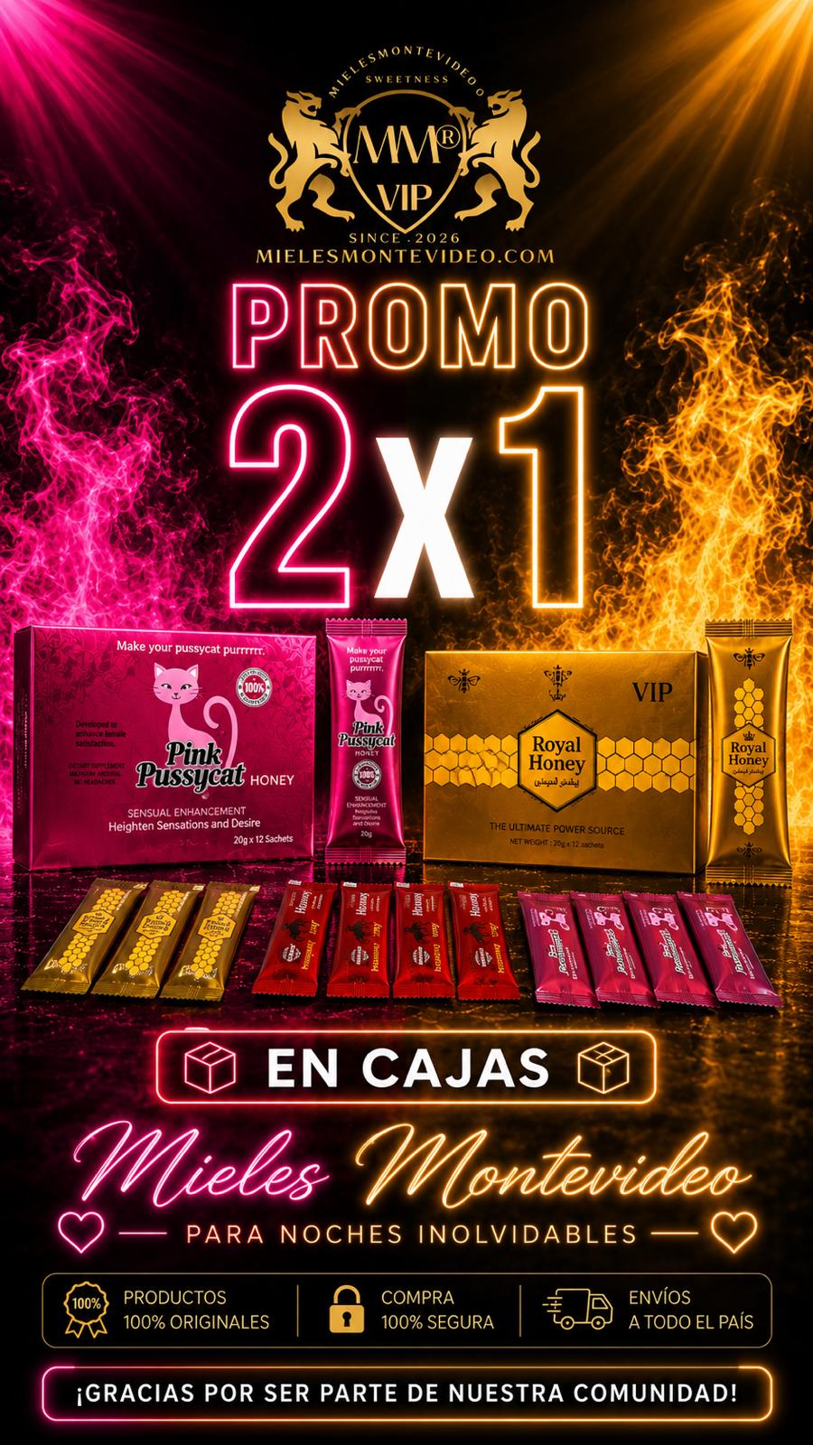 🔥 PROMO 2x1 — Pink Pussycat + Royal Honey VIP 🔥
