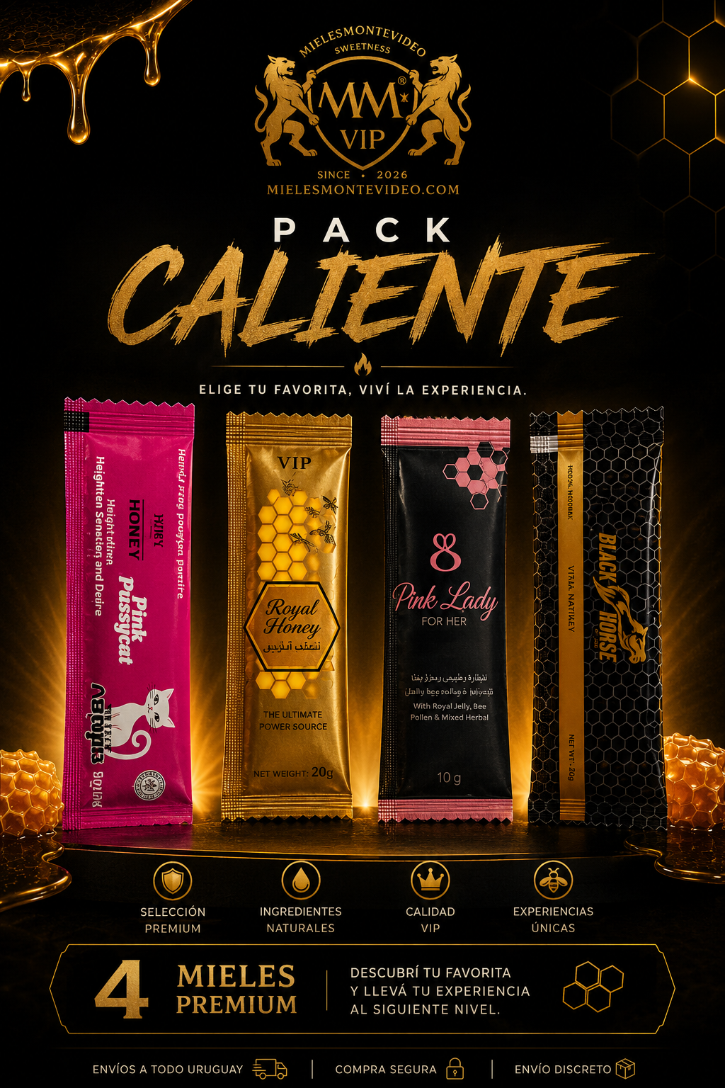 🔥 Pack Caliente — 4 Mieles Premium 🔥