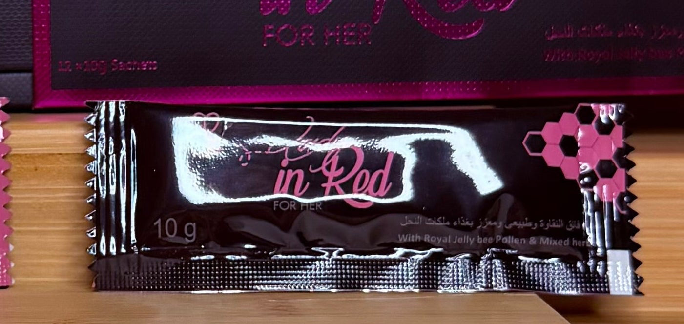 CAJA ‘LADY IN RED’ MIEL PREMIUM PARA CHICAS (limitada)