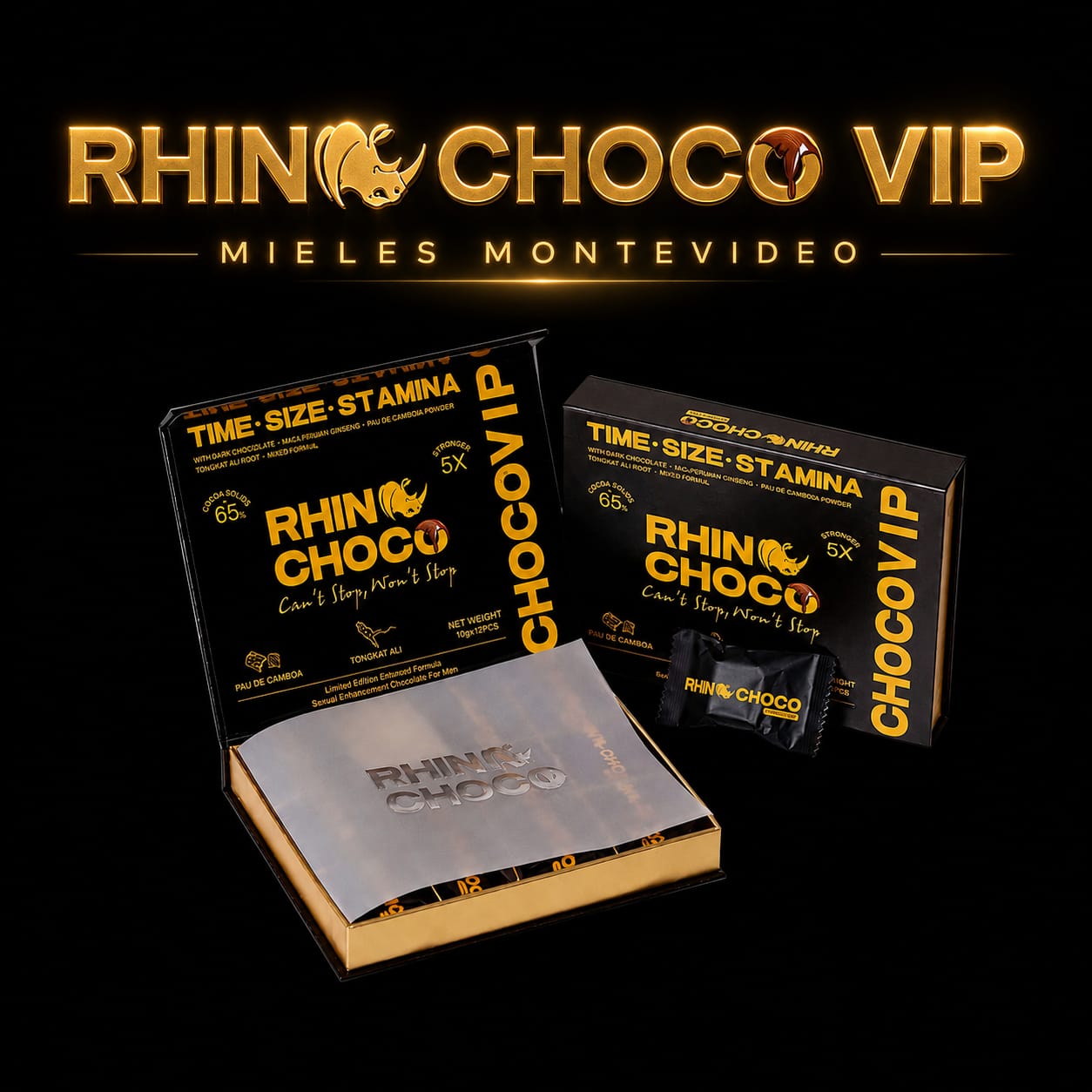 🍫🦏 RHINO CHOCO VIP x 1 Unidad 10mg